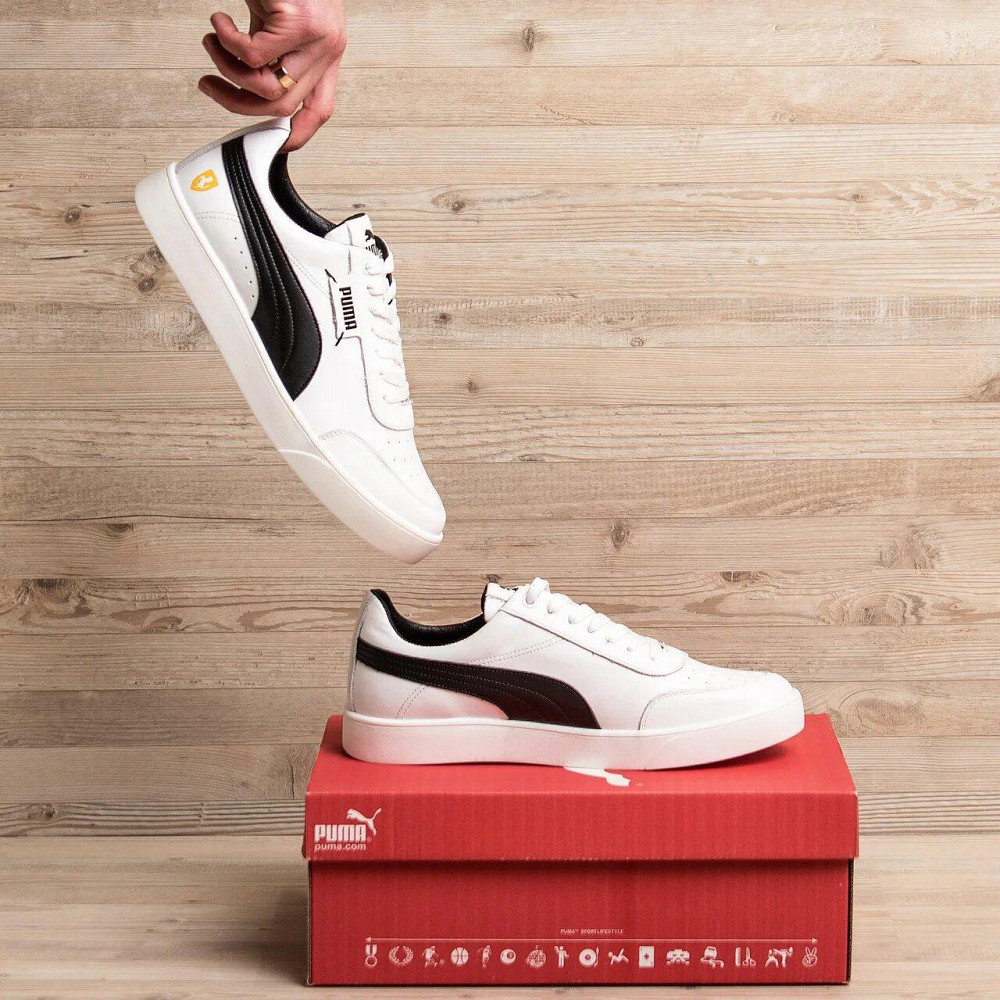 Мужские кожаные кроссовки Pm Ferrari White Киев - изображение 5