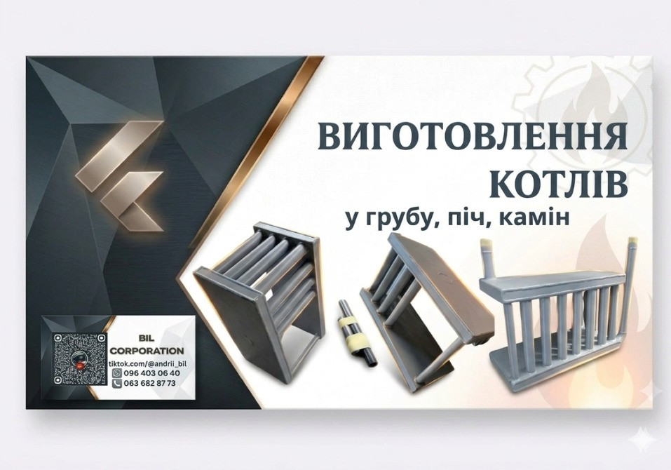 Водяні котли для печей та грубок — виготовлення під замовлення Кропивницький - зображення 1