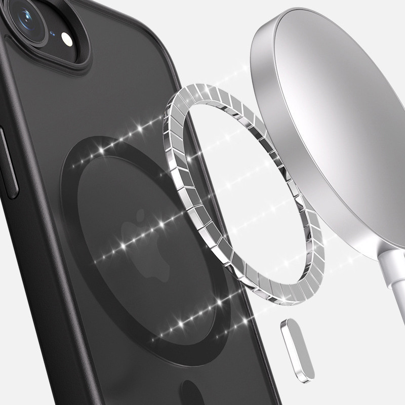 TPU+PC чехол Metal Buttons with MagSafe Colorful для Apple iPhone 16e (6.1") Херсон - зображення 2