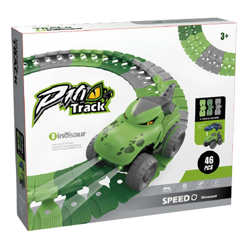 Интерактивный трек с инерционной машинкой SHT 5510-8 Dino Trak (46pcs/1CAR) Херсон - изображение 4