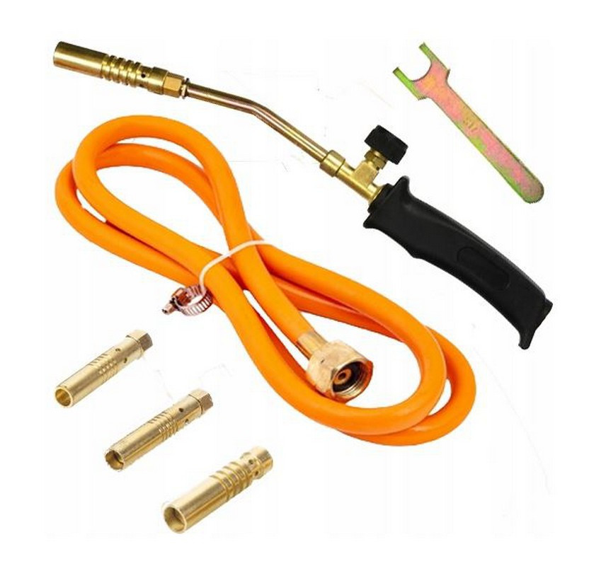 Горелка ручная газовоздушная MASTERTOOL с насадками Ø 13/14/17 мм 370 мм 157 г/час 2200 Вт 1300°C 44 Харьков - изображение 1