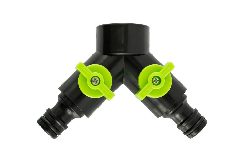 Распределитель двухканальный MASTERTOOL Y-type с регулировочными вентилями ½" - ¾" ВР 92-9327 Харків - зображення 3