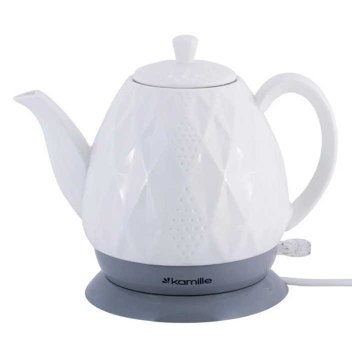 Электрический чайник керамический 1,5 л Kamille KM-1727 Київ - зображення 1