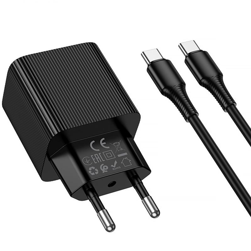 СЗУ Hoco CS83A Excellent with digital display PD20W+QC3.0 (1USB-A/1C) + кабель Type-C to Type-C Херсон - изображение 6