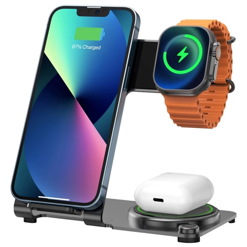 Уценка БЗУ WIWU Wi-W005 3 in 1 wireless charger Херсон - зображення 1