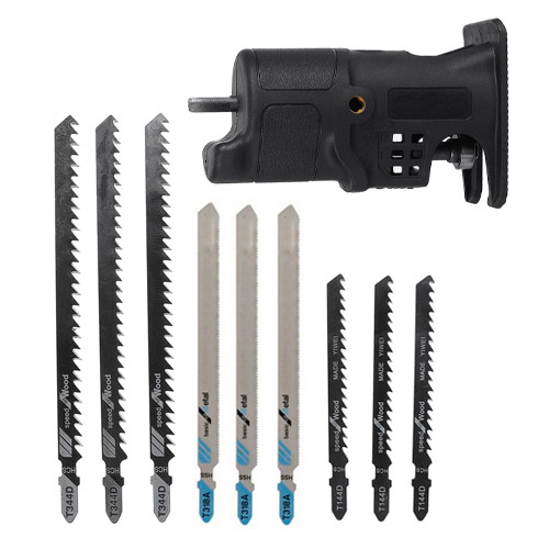 Насадка адаптер на дрель шуруповерт, сабельная пила лобзик, 9 пилок, инструмент для резки Київ - зображення 3