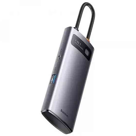 Переходник HUB Baseus Metal Gleam Series 4-in-1 4xUSB3.0 (WKWG070013) Херсон