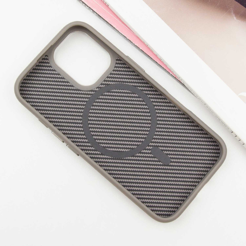 Чехол TPU+PC Carbon with Magnetic Fit для Apple iPhone 16 (6.1") Херсон - зображення 11