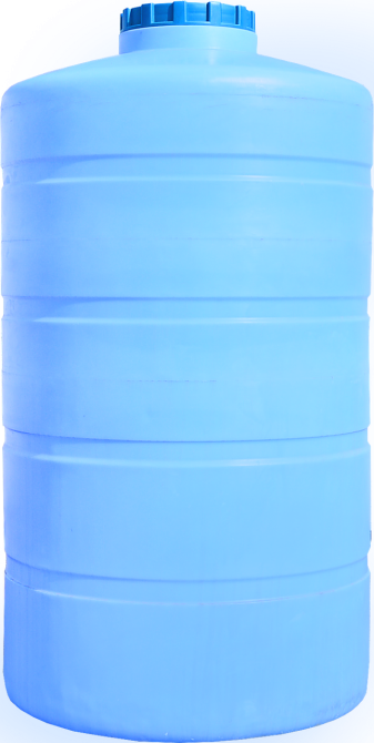 Емкость 1250 л вертикальная ПБ голубая Киев - изображение 1