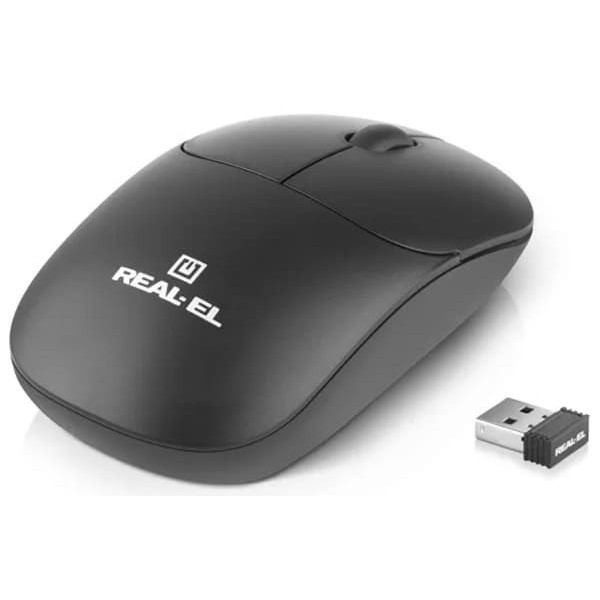 Мишка REAL-EL RM-313 Wireless Black (EL123200042) Харків - зображення 3