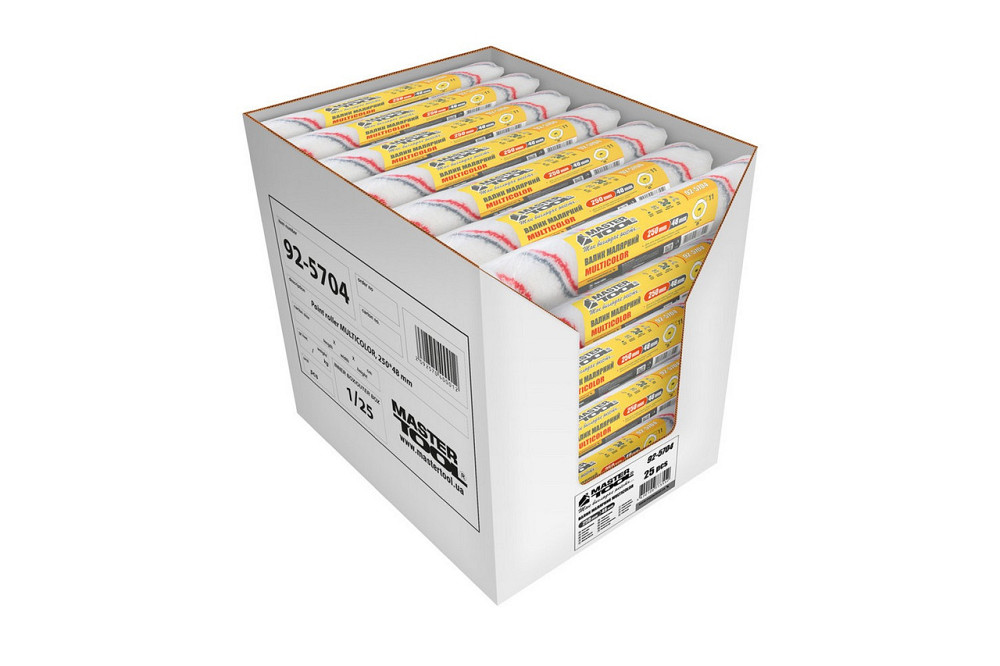 Валик малярный MASTERTOOL Multicolor 48/250/11 мм Ø 8 мм 92-5704_Р Харьков - изображение 4