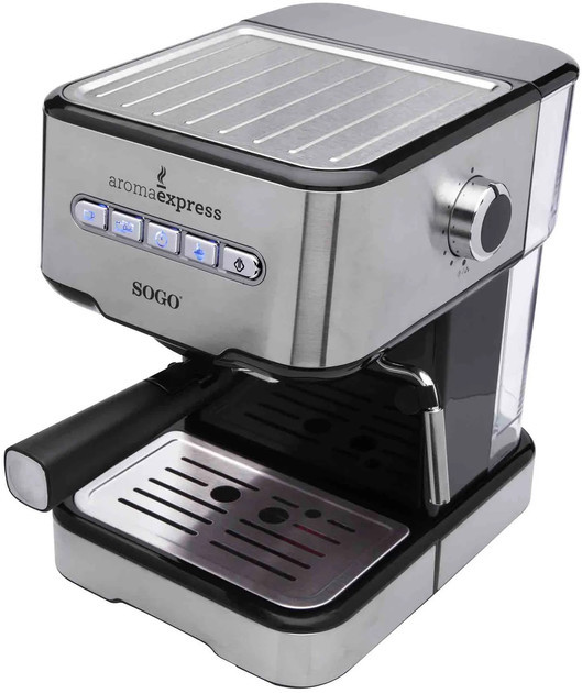 Кофеварка рожковая SOGO SS-5685 850 Вт серебристая Киев - изображение 2