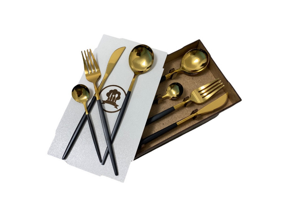 Набор столовых приборов Kitchen чёрный Київ - зображення 8