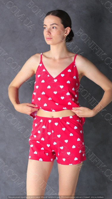 Женская пижама с рисунком из коллекции "Amour" (арт. LPK 4070/40/01) Кривий Ріг - зображення 2