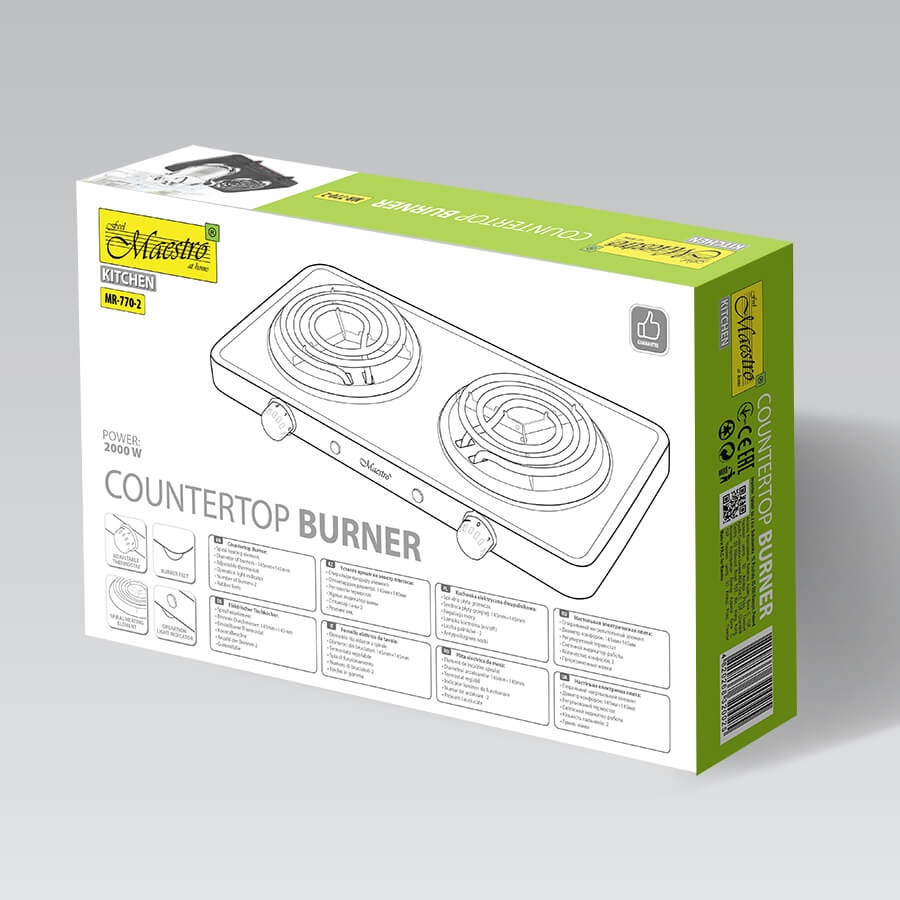 Электроплита Maestro MR-770-2 2000 Вт Київ - зображення 4