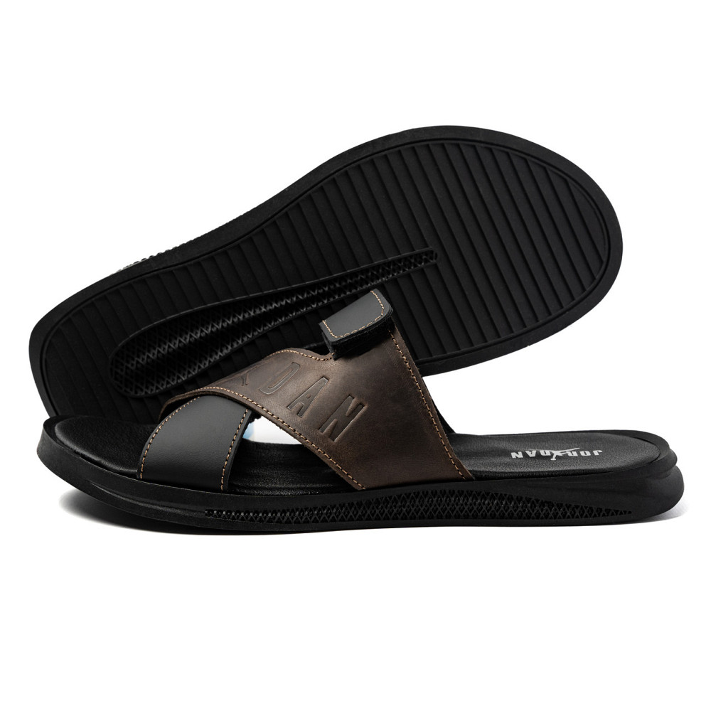 Мужские кожаные  летние шлепанцы-сланцы Jordan Київ - зображення 1