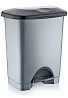 Ведро для мусора с педалью Irak Plastik Stella 45л серый металлик Киев