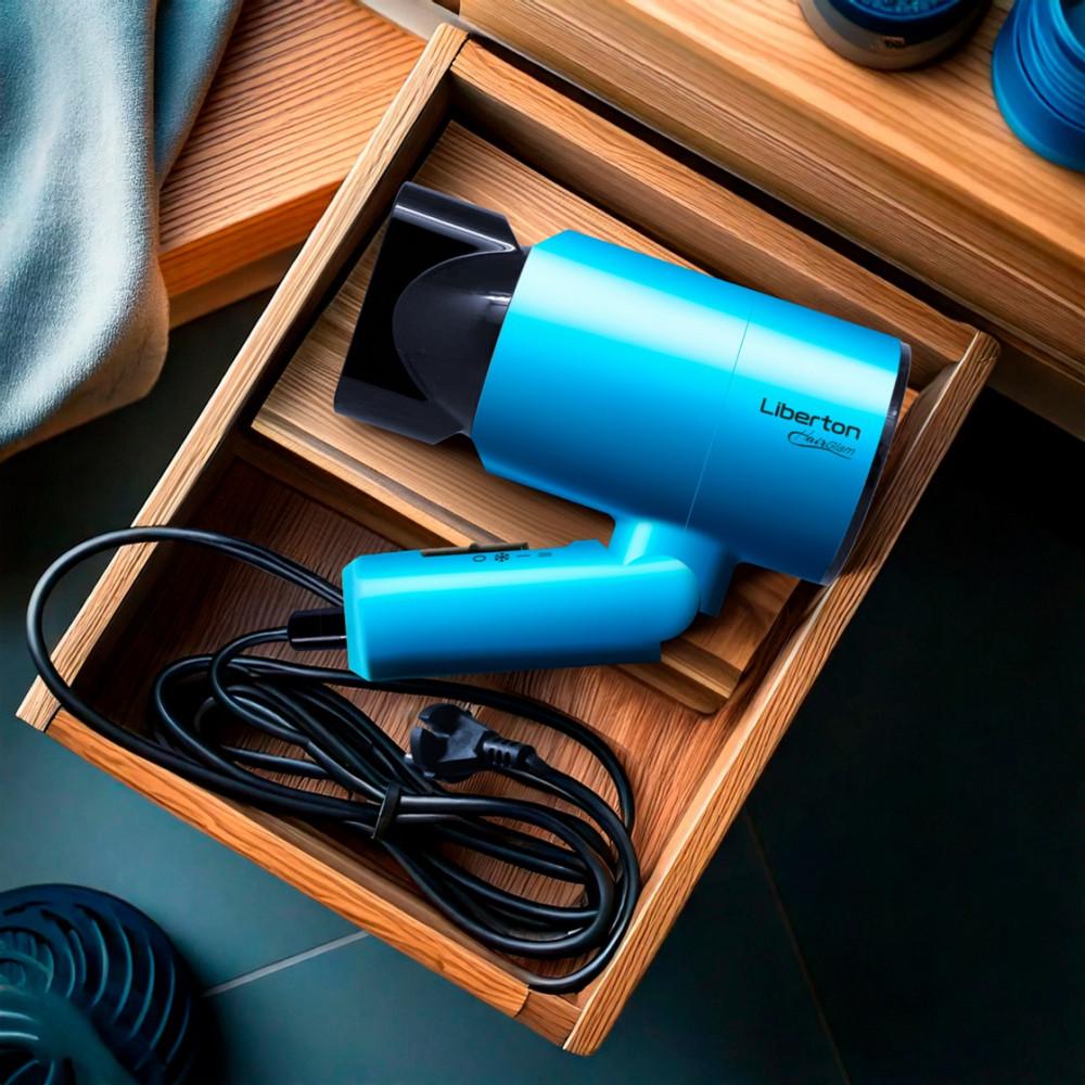 Фен Liberton LHD-6102 1100 Вт голубой Київ - зображення 1