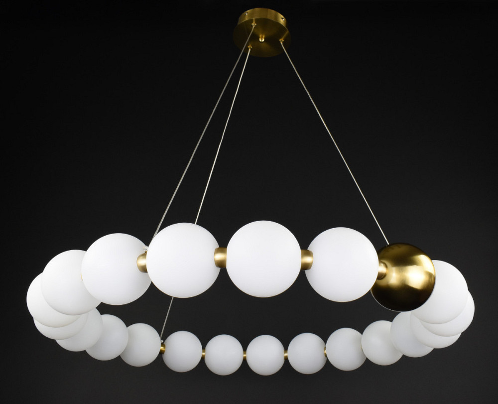 Люстра стельова LED MJ10-800 Латунь 30-150х82х82 см. Киев - изображение 1