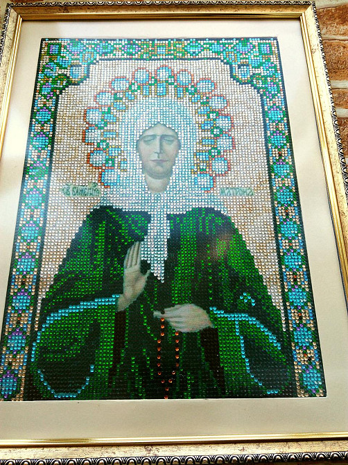 Картина стразами,образ Матрона,готовая работа своими руками,30х40см Харьков - изображение 4