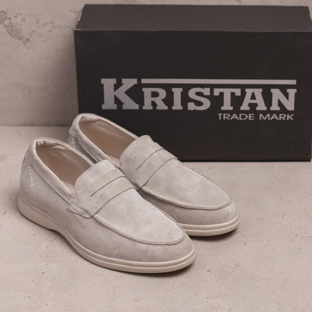 Мужские кожаные лоферы Beige Киев - изображение 7