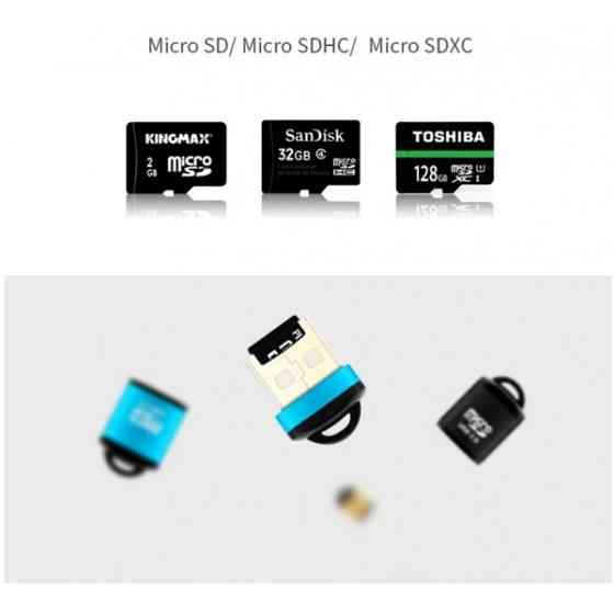 DM Кардрідер Mini Speed USB 2.0 TF MicroSD Memory Adapter Black (Код товару:27689) Харків