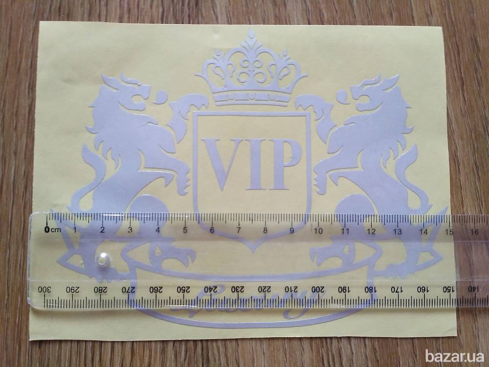Наклейка VIP Белая светоотражающая на авто или мото Борисполь - изображение 5