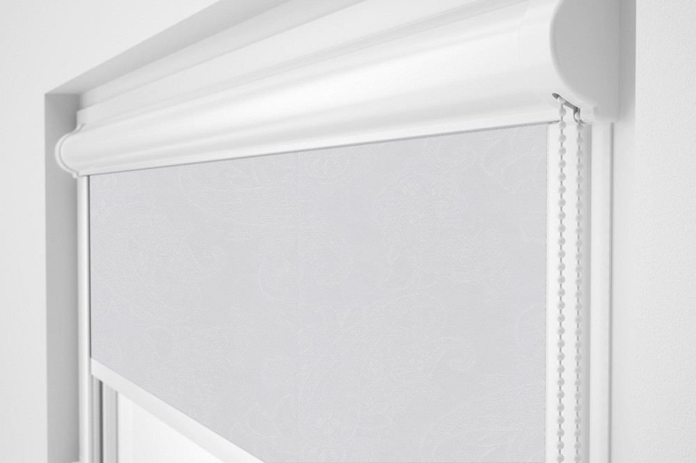 Рулонна штора Rolets Арабеска 2-2018-2000 200x170 см закритого типу Біла Київ - зображення 1