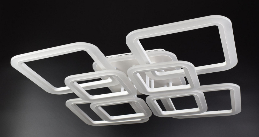 Люстра стельова LED з пультом A2400/4+4-RGB-wh Білий 11х59х59 см. Київ - зображення 1