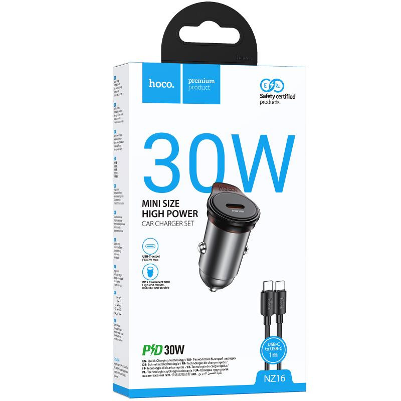 АЗУ Hoco NZ16 Rigorous PD30W (1USB-C) + кабель Type-C to Type-C Херсон - зображення 3