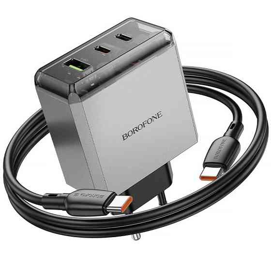 СЗУ Borofone BN22 Lena PD65W (1USB-A/2C) + кабель Type-C to Type-C Херсон