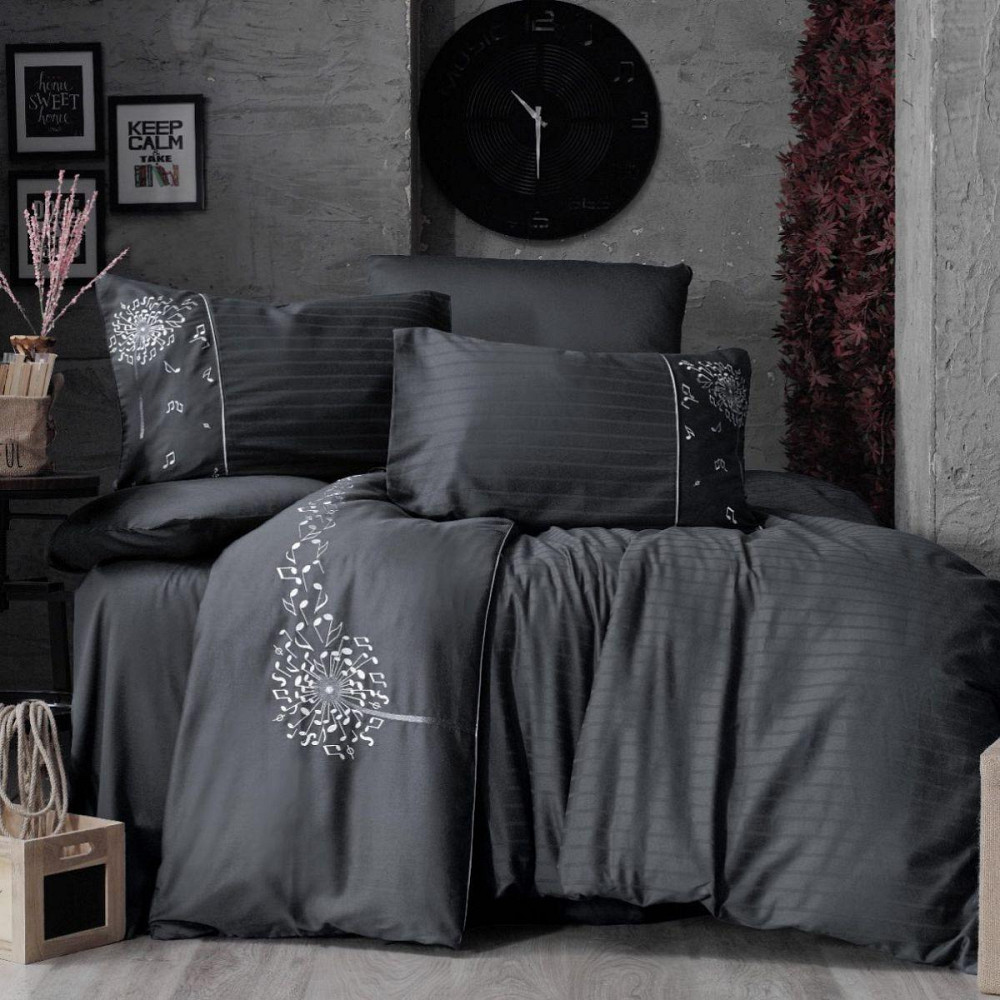 Постільна білизна євро Arya Vogue Embroidery Enster AR-A107270 200х220 см Київ - зображення 1