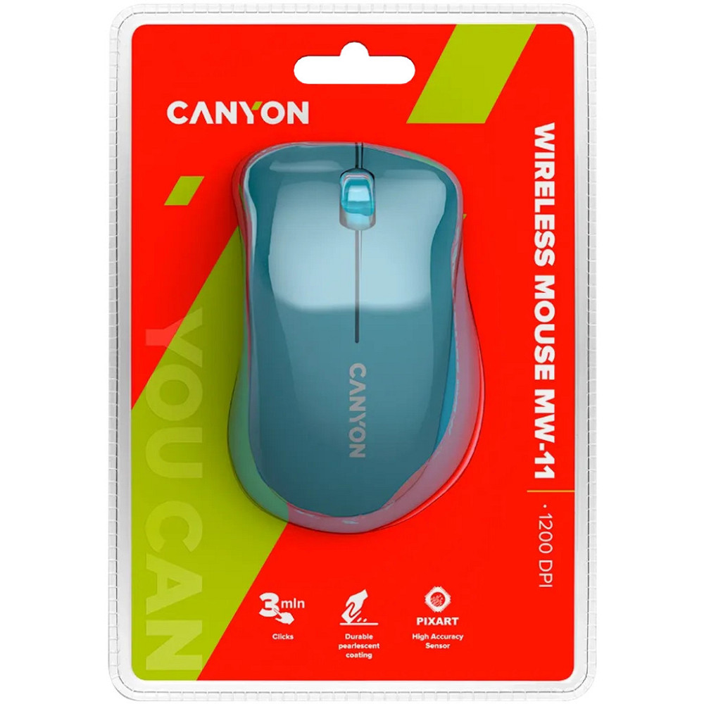 Мышь компьютерная безпроводная Canyon CNE-CMSW11BL Blue голубая Київ - зображення 6