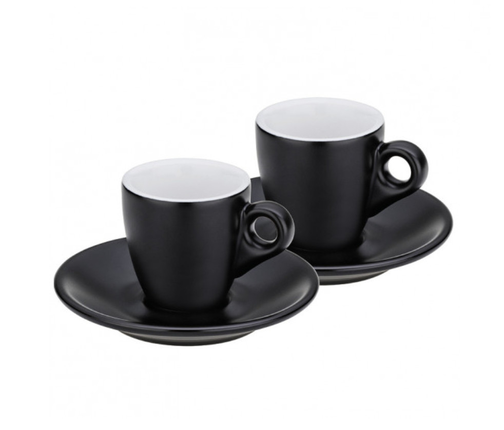 Набір чашок Kela Mattia 12750 4 предмета 50 мл чорний Київ - зображення 1