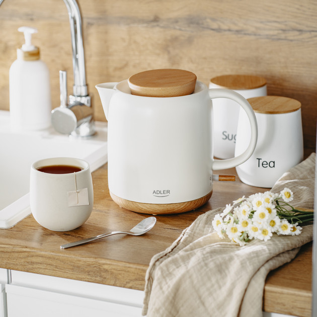 Электрочайник Adler AD 1304 1 л белый Київ - зображення 3