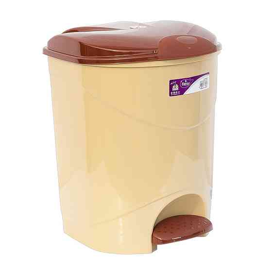 Ведро для мусора с педалью Irak Plastik Bella №1 12л бежевое Киев