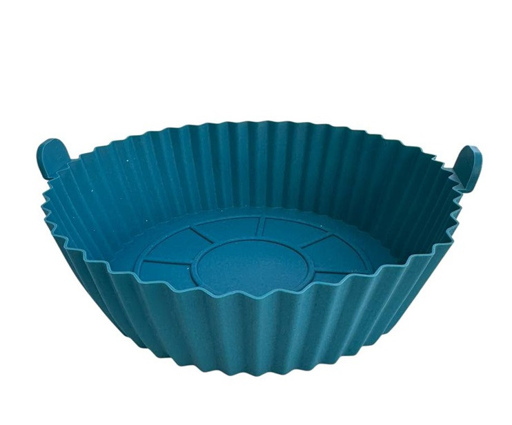 Форма в аерогриль круглая силиконовая 19287 20х20х5 см голубая Київ - зображення 2