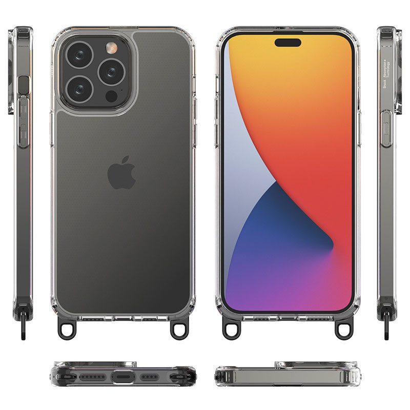 Чехол TPU Transparent with Straps для Apple iPhone 15 Pro (6.1") Херсон - зображення 5