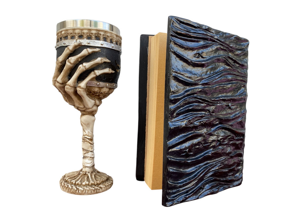 Подарочный набор Бокал 3D Рука с Черепами и Блокнот 3D «Книга, что смотрит в ответ» Київ - зображення 2