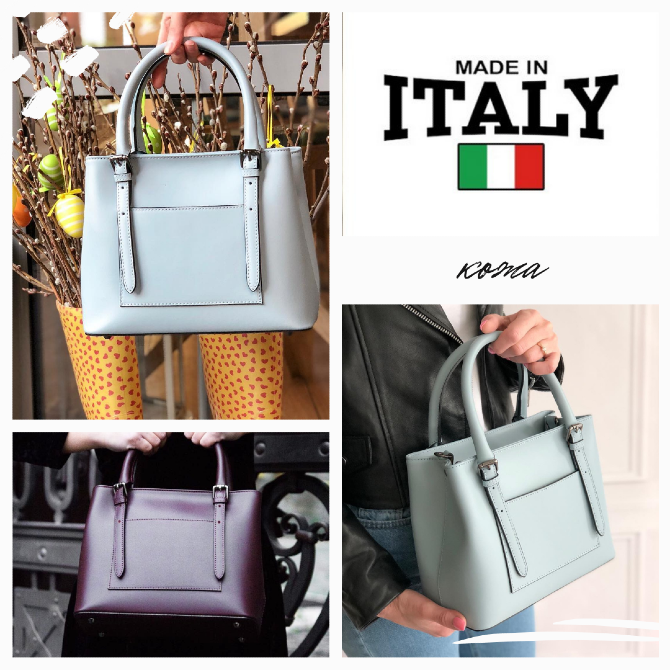 Кожаная сумка женская Италия тоут среднего размера сумочка в натуральной коже TS000018 Киев - изображение 1