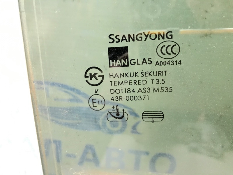 Стекло двери заднее правое SsangYong Kyron DJ 2.0 DIESEL D20DT 2005 (б/у) Київ - зображення 3