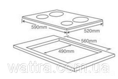 Стеклокерамическая варочная поверхность Grunhelm GPC 725 BE (4 конфорки, электро, стеклокерамика) Київ - зображення 2