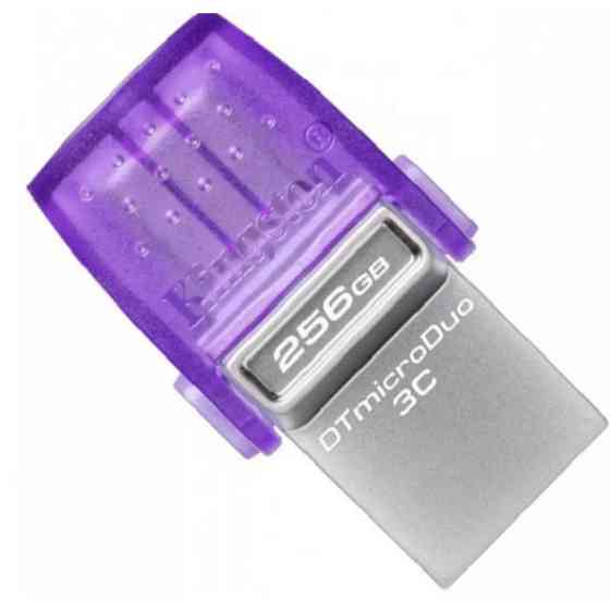 Флеш пам`ять Kingston DataTraveler microDuo 3C 256GB Type-C USB 3.2 (DTDUO3CG3/256GB) (Код товару:39 Харків