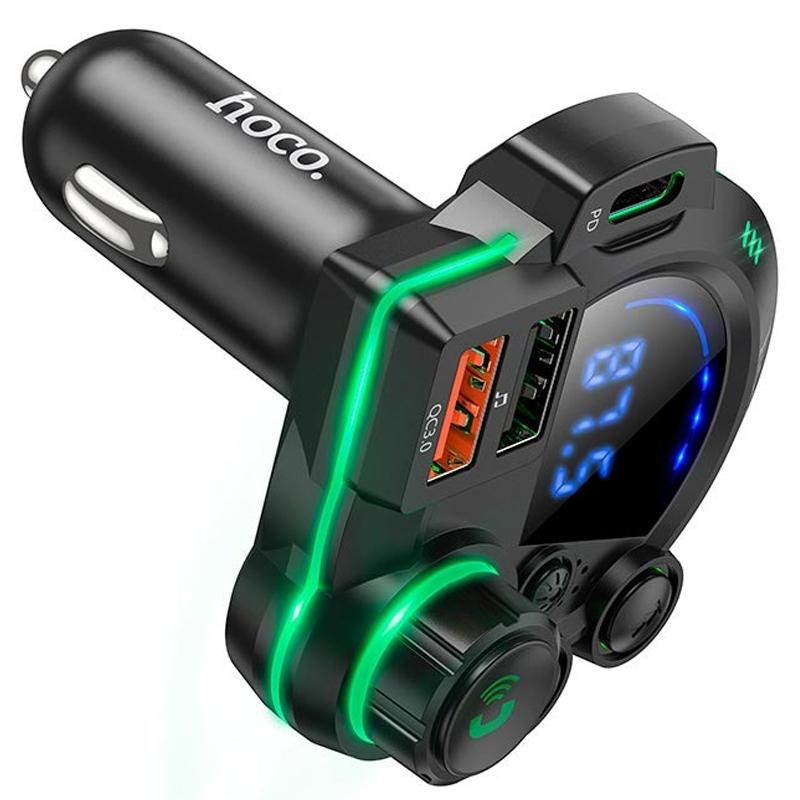 Уценка АЗУ FM модулятор Hoco DFM01 Legend 20W+QC3.0 (2USB-A/1C) Херсон - зображення 3
