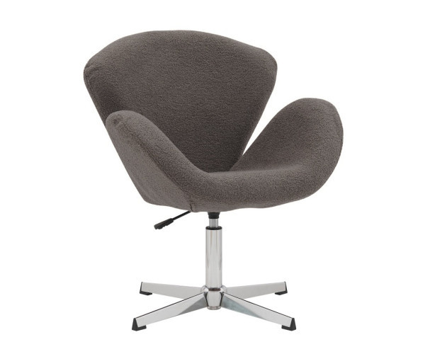 Крісло Сван сіра тканина букле тедді Днепр - изображение 8