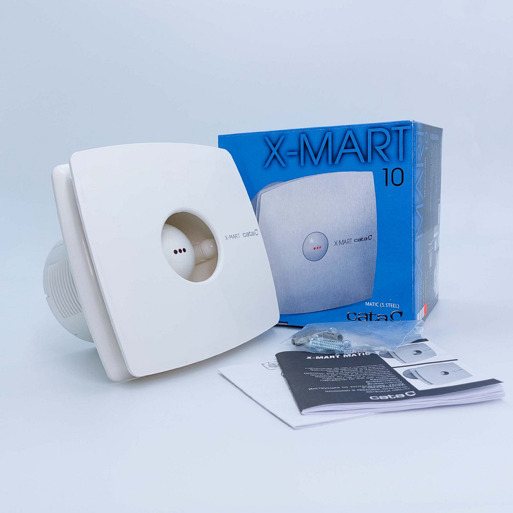 Вытяжной вентилятор CATA X-MART 10 MATIC STANDARD WHITE (01015000) для ванной комнаты Київ - зображення 7