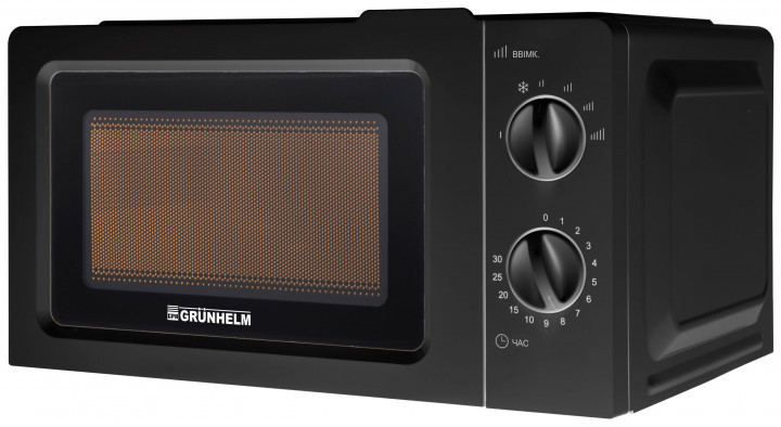 Мікрохвильова піч 20 л чорна Grunhelm 20MX701-B Київ - зображення 1