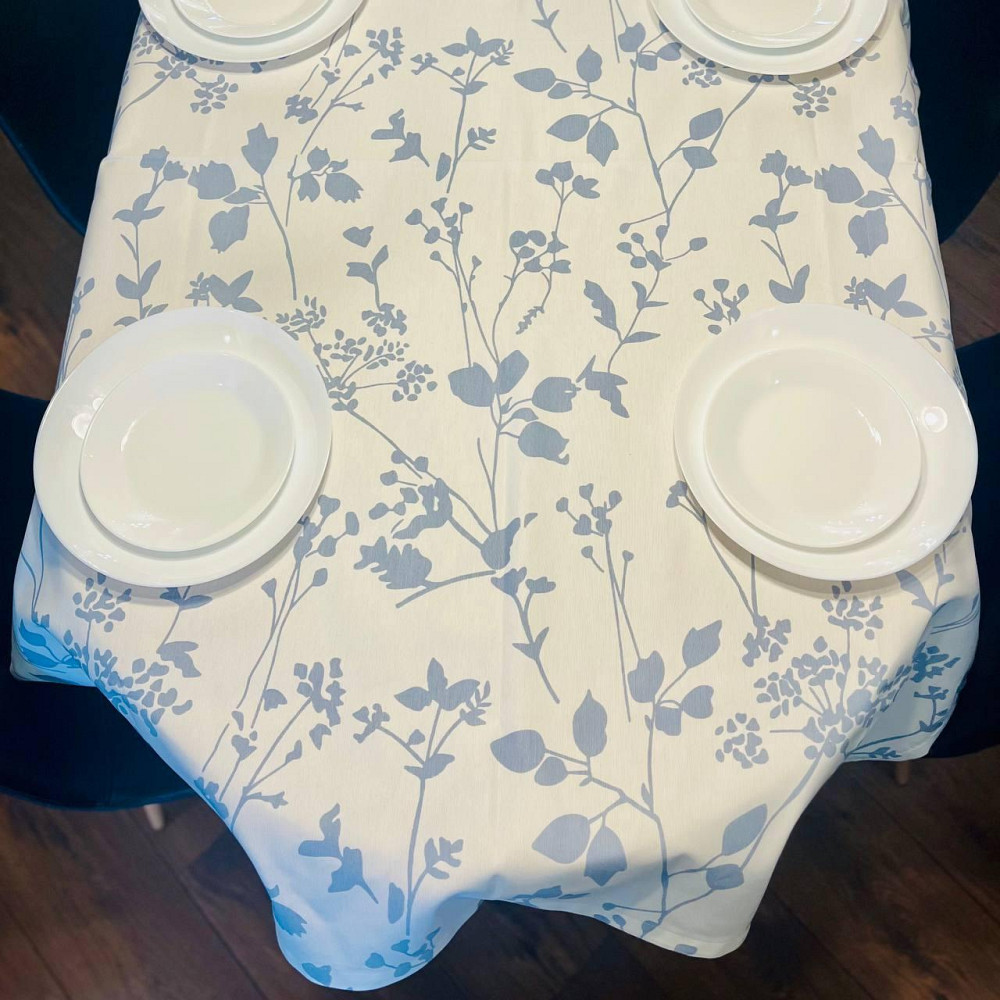 Скатерть с тефлоновым покрытием 120х150см Анис Синий Одеса - зображення 2