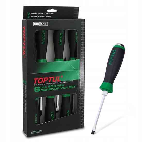 Набор ударных отверток TOPTUL (с шестигранником) 6 ед. GAAE0613 Харьков