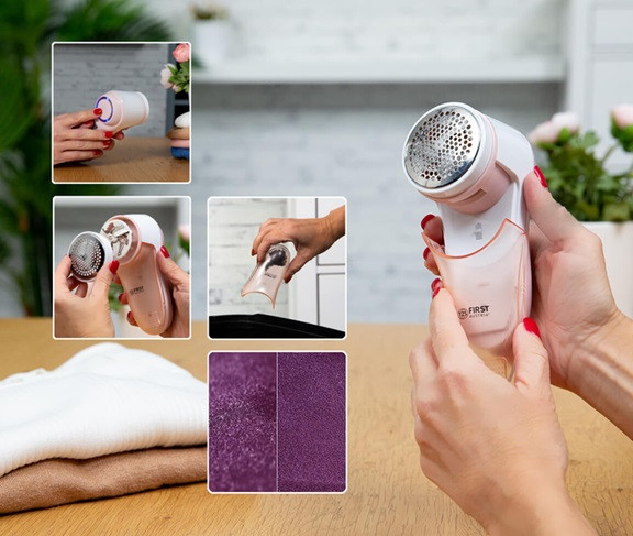 Машинка для стрижки катышков First FA-5530-5-CR 3 Вт розовая Киев - изображение 5